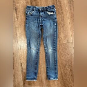 Cat & Jack Women's Distressed Blue Skinny Jeans